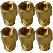 Brass Fittings 1/8'' Npt 6Pcs